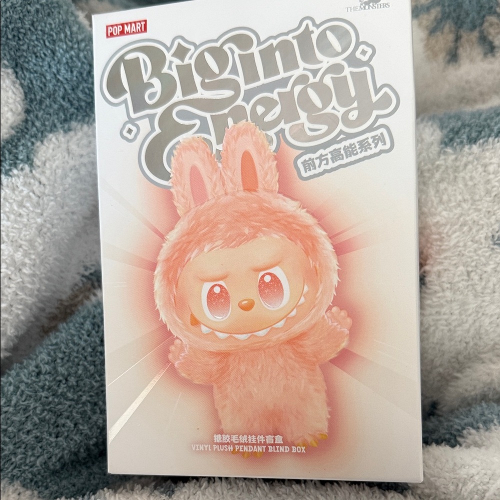 Pop Mart Bigmo Energy Plush Pendant - Soft Pink